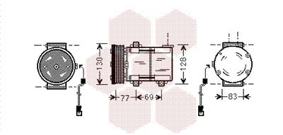 1800K289 VAN WEZEL Компрессор, кондиционер