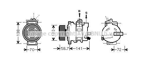 AIAK279 AVA QUALITY COOLING Компрессор, кондиционер