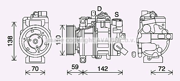 AIAK411 AVA QUALITY COOLING Компрессор, кондиционер