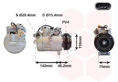 0600K385 VAN WEZEL Компрессор, кондиционер