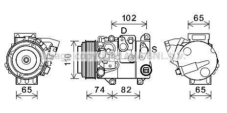 TOAK682 AVA QUALITY COOLING Компрессор, кондиционер