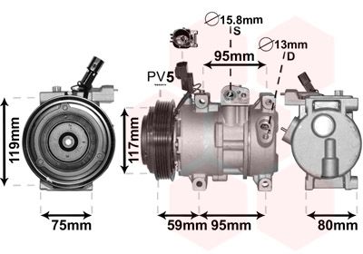 8200K319 VAN WEZEL Компрессор, кондиционер