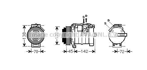 MSK574 PRASCO Компрессор, кондиционер