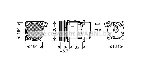 VNK309 PRASCO Компрессор, кондиционер