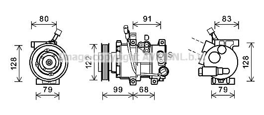 HYK297 AVA QUALITY COOLING Компрессор, кондиционер