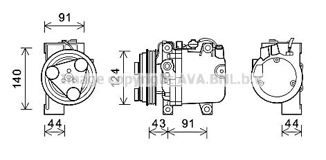 SUK088 AVA QUALITY COOLING Компрессор, кондиционер