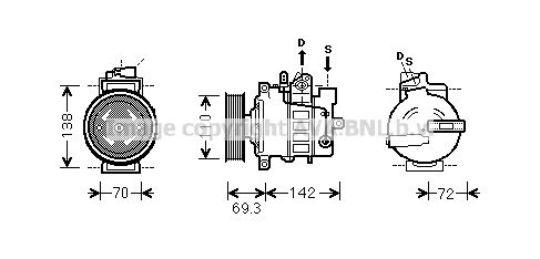 VNK318 AVA QUALITY COOLING Компрессор, кондиционер