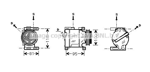 FTK090 AVA QUALITY COOLING Компрессор, кондиционер