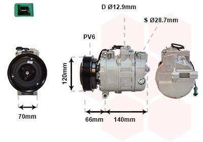 0300K150 VAN WEZEL Компрессор, кондиционер