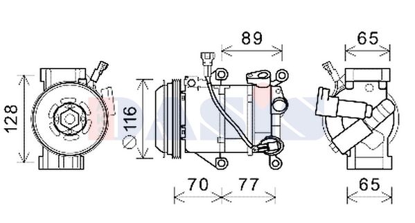 852875N AKS DASIS Компрессор, кондиционер