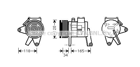 CRAK065 AVA QUALITY COOLING Компрессор, кондиционер