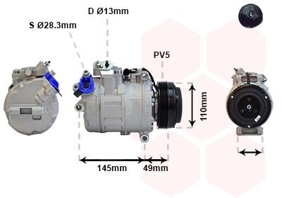 0600K017 VAN WEZEL Компрессор, кондиционер