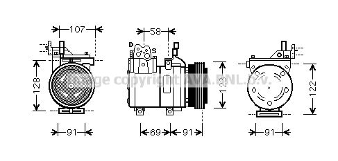 HYK161 AVA QUALITY COOLING Компрессор, кондиционер