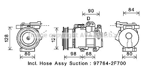 KAK192 AVA QUALITY COOLING Компрессор, кондиционер