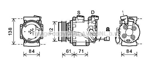 HDAK275 PRASCO Компрессор, кондиционер