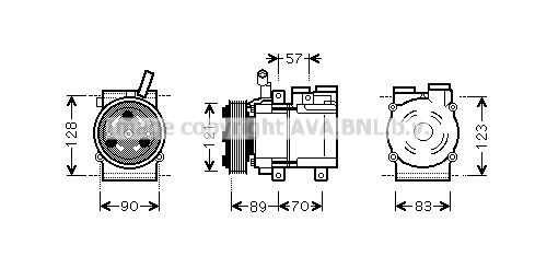 HYAK257 AVA QUALITY COOLING Компрессор, кондиционер