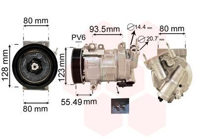 4000K315 VAN WEZEL Компрессор, кондиционер