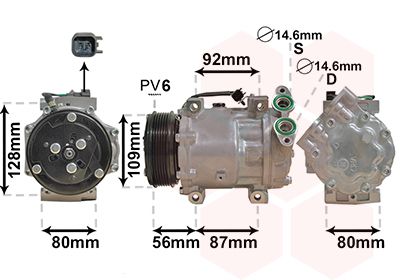 5901K704 VAN WEZEL Компрессор, кондиционер