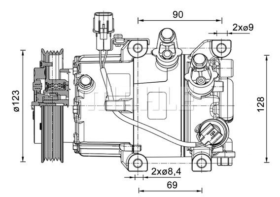 ACP1465000P MAHLE Компрессор, кондиционер