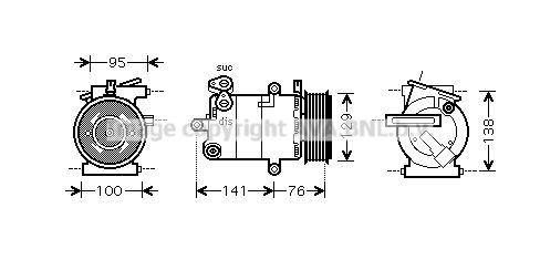 FDAK417 AVA QUALITY COOLING Компрессор, кондиционер