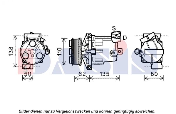 851925N AKS DASIS Компрессор, кондиционер
