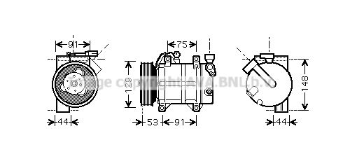 DNK307 PRASCO Компрессор, кондиционер