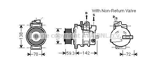 AIAK334 AVA QUALITY COOLING Компрессор, кондиционер