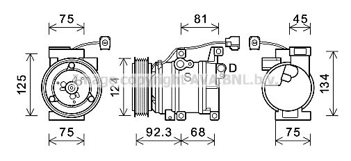 MZAK219 AVA QUALITY COOLING Компрессор, кондиционер