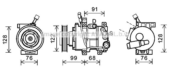 HYK296 AVA QUALITY COOLING Компрессор, кондиционер