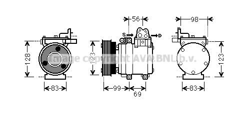 HYK221 AVA QUALITY COOLING Компрессор, кондиционер