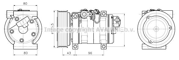 MZAK302 AVA QUALITY COOLING Компрессор, кондиционер