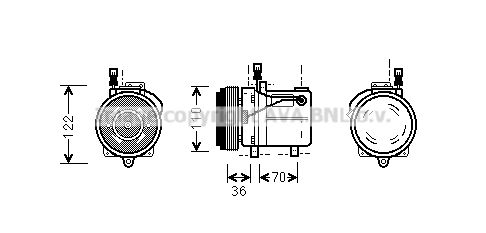 BWAK060 AVA QUALITY COOLING Компрессор, кондиционер