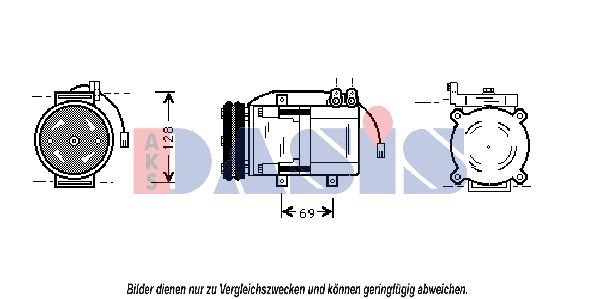 850764N AKS DASIS Компрессор, кондиционер