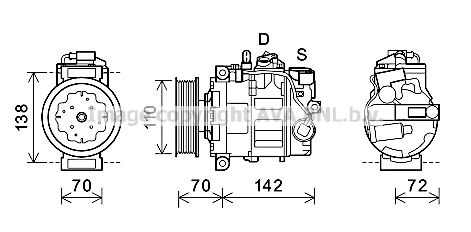 AIK381 PRASCO Компрессор, кондиционер