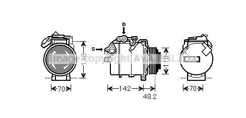 BWAK385 AVA QUALITY COOLING Компрессор, кондиционер