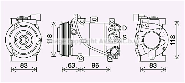 KAK282 AVA QUALITY COOLING Компрессор, кондиционер