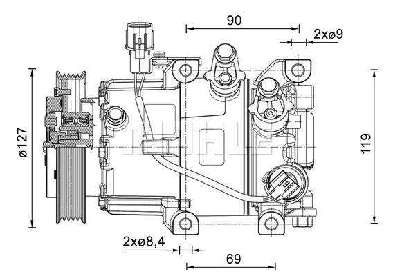 ACP1464000P MAHLE Компрессор, кондиционер