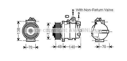 MSK565 PRASCO Компрессор, кондиционер