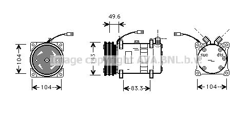 FTK373 PRASCO Компрессор, кондиционер