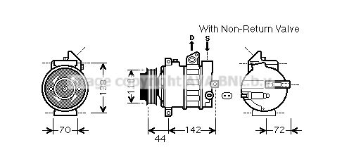 MSK573 AVA QUALITY COOLING Компрессор, кондиционер