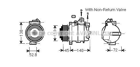 MSK587 AVA QUALITY COOLING Компрессор, кондиционер