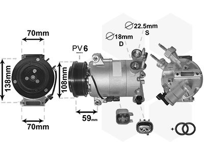 1800K586 VAN WEZEL Компрессор, кондиционер