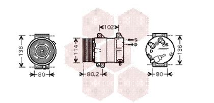 4300K381 VAN WEZEL Компрессор, кондиционер