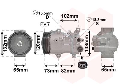 5300K742 VAN WEZEL Компрессор, кондиционер