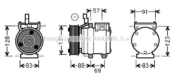 HYAK258 AVA QUALITY COOLING Компрессор, кондиционер