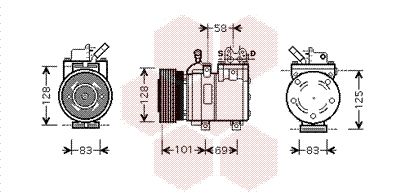 8200K166 VAN WEZEL Компрессор, кондиционер