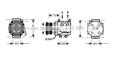 MZAK170 AVA QUALITY COOLING Компрессор, кондиционер