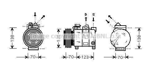 ALAK016 AVA QUALITY COOLING Компрессор, кондиционер