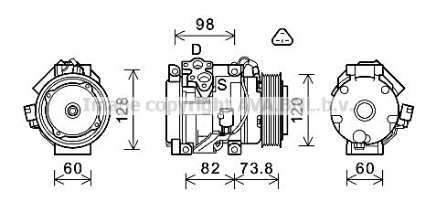 TOK726 AVA QUALITY COOLING Компрессор, кондиционер