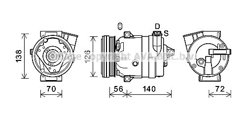 CTK066 AVA QUALITY COOLING Компрессор, кондиционер